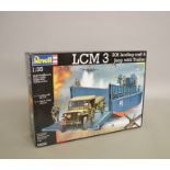 Revell 03000 LCM 3 50ft Landing Craft & Jeep with Trailer 1:35 scale plastic model kit.