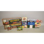 Eleven boxed Corgi bus and truck diecast models including 16703 Pickfords Deluxe Edition and