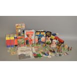 A mixed lot including three 'Harry Potter' hardback books, two Wade 'Natwest' Pig money boxes,