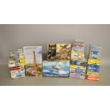 Thirty five assorted plastic model kits, all aircraft, by Heller, Hasegawa, IMMA, etc.