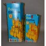 Two boxed Exin Castillos, castle toy construction sets, made in Spain for Exin Lines Bros. S.A.
