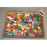 A quantity of unboxed playworn diecast models by Corgi, Dinky, Matchbox etc.