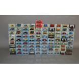 Ninety one Oxford Diecast 1:76 scale diecast model cars. Boxed and E, ex-shop stock.