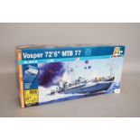 Italeri 5610 Vosper 72'6" MTB 77 1:32 scale plastic model kit. Boxed, unused ex-shop stock.