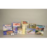 Twenty seven assorted plastic model kits, mostly military related, by Glencoe Models, PST,