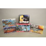 Five plastic model kits,