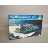 An Italeri 5602 Elco 80' Torpedo Boat PT-596 plastic model kit. Boxed, unused ex-shop stock.