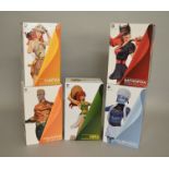 Five DC collectables figures, including; DC Comic Bombshells, Batwoman numbered limited edition,
