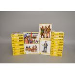 Twenty HAT 1:72 scale plastic soldier figures, including Roman, WWII, etc. Boxed, ex-shop stock.