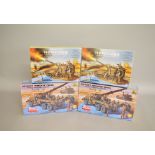 Four Renwal Blueprint Models military themed plastic model kits: 85-7855 8 Inch Howitzer;