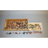 A good quantity of unboxed Soldier and other metal and figures, mainly by Britains,