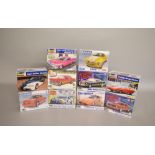 Ten Revell 1:24 scale plastic model kits, all 'Yank Tanks'. Ex-shop stock, sealed.