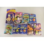 Assorted toys; Amtoy Madballs dust brain head popping action figure,