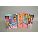 Four boxed Sindy Dolls, including 'Swimming',