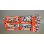 Eleven Airfix plastic model kits, all aircraft from Series 3. Boxed, ex-shop stock.