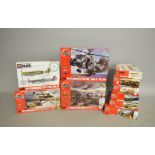 Ten Airfix plastic model kits, all aircraft from Series 5-7. Boxed, ex-shop stock.