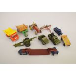 Nine of unboxed playworn models by Dinky and Matchbox (9)