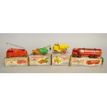 Four boxed Dinky Toys, 25x Breakdown Lorry, 555 Fire Engine,