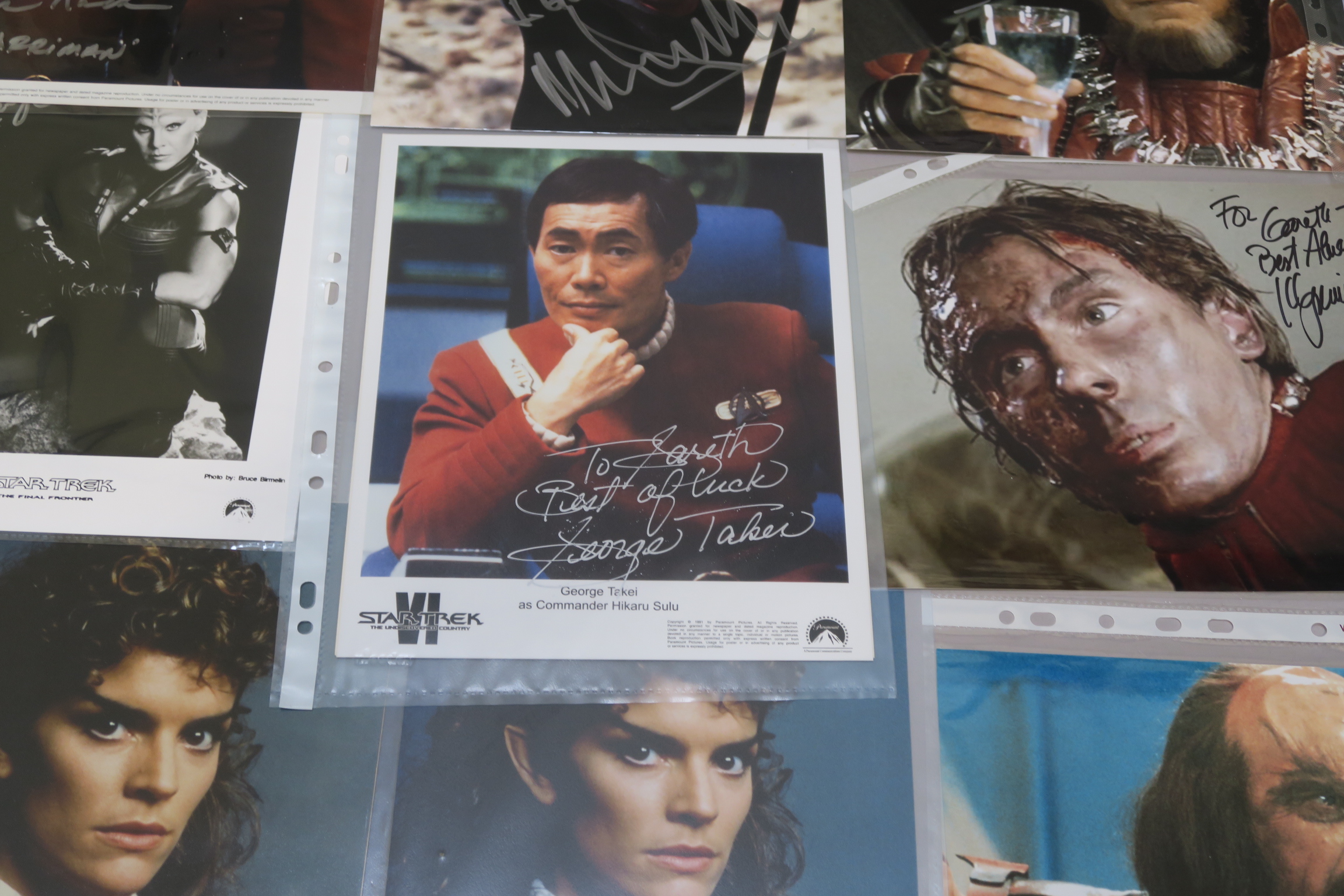 A collection of Star Trek photographs most of which are signed by the stars the collector attended - Image 13 of 16