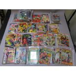 Box of US comics Marvel & DC mostly vintage and some modern titles include;