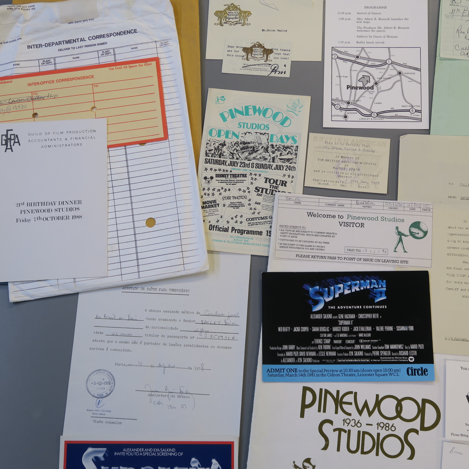 Collection of Pinewood studio production memorabilia including Premiere tickets for Supergirl, - Image 3 of 6