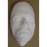 David Bowie life mask dated 2016 and signed by the maker in blue felt to reverse,