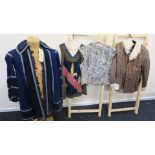 Four Western Costume Co Hollywood costumes all with printed labels including Cloris Leachman long