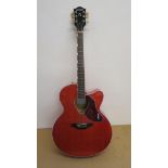Gretsch Rancher jumbo acoustic orange guitar model no G 5022CESVS serial no ISI5080029 (1)