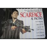 Collection of posters including Scarface, Hard Target John Woo starring Van Damme,