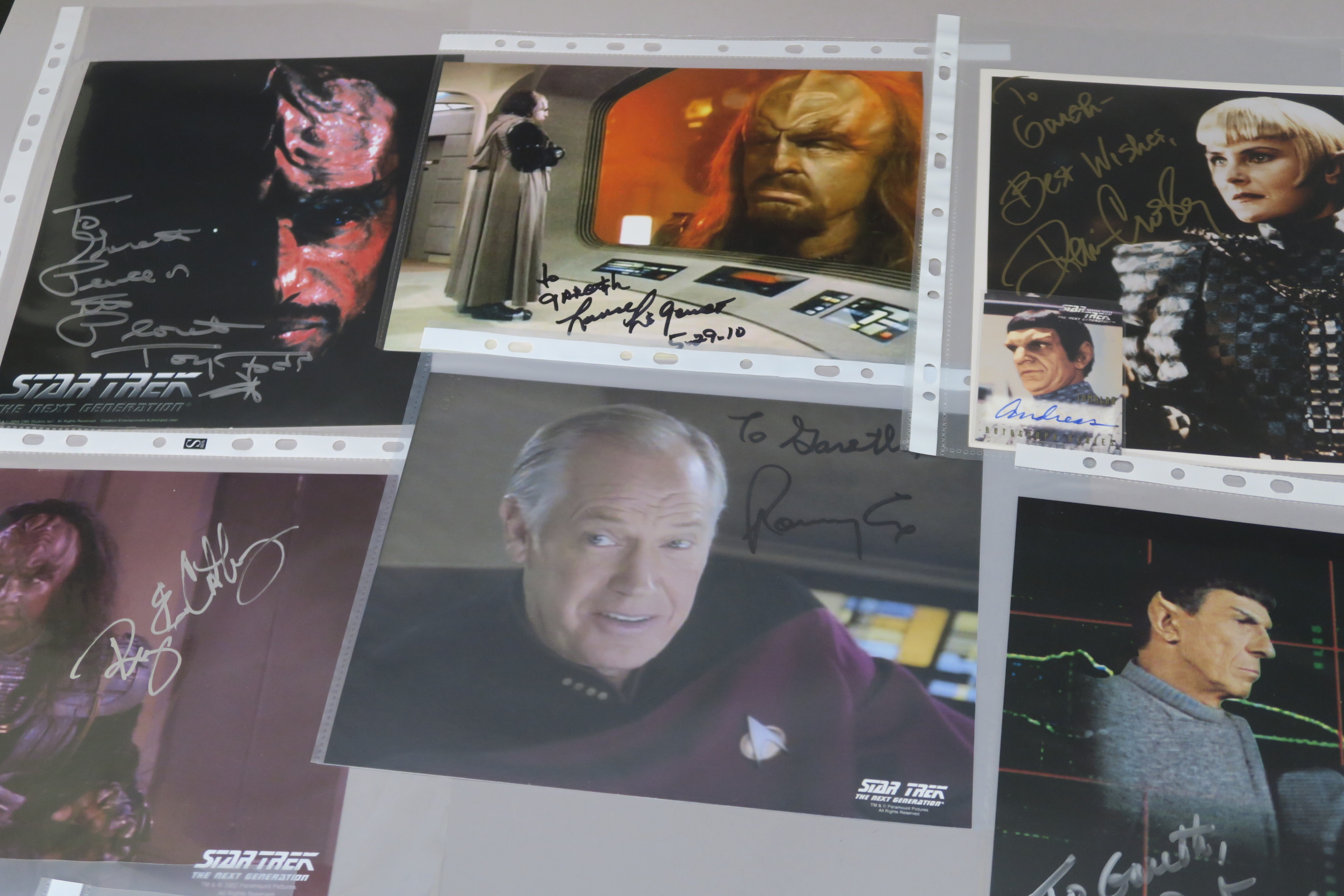 A collection of Star Trek photographs most of which are signed by the stars the collector attended - Image 9 of 16