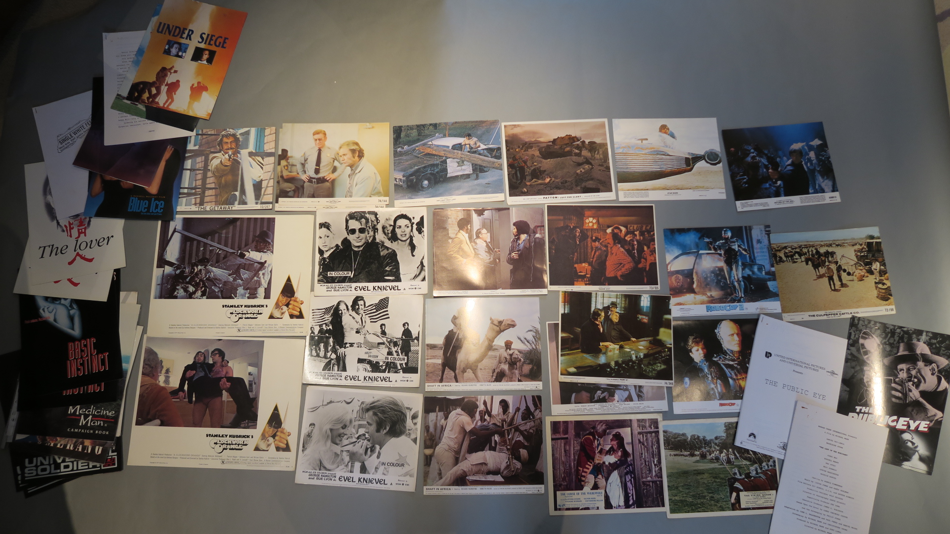 A Clockwork Orange X cert lobby cards from the Stanley Kubricks 1972 film (11 x 14 inch) plus