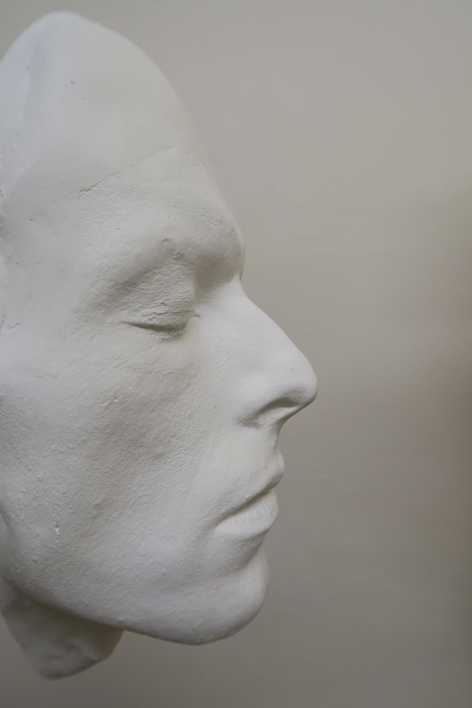 David Bowie life mask dated 2016 and signed by the maker in blue felt to reverse, - Image 3 of 3