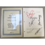 "Harry Potter and the Goblet of Fire" (2004) original script hand signed by Daniel Radcliffe as