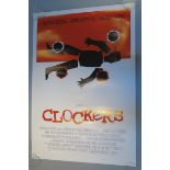 Four linen backed US one sheet film posters including "Clockers" (1995) A Spike Lee joint,