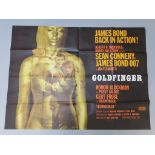 Goldfinger (1964) Original British Quad film poster printed by Stafford & Co Ltd Nottingham &