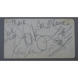 The Small Faces autographs from 1967 featuring the signatures of Steve Marriott,