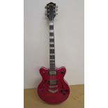 Gretsch Streamliner electric guitar double cutaway semi red six string guitar.