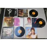 Seven David Bowie vinyl LP records including The Man Who Sold the World LSP 4816 with inner (vinyl