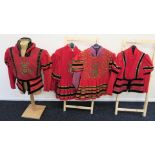 "Mary Queen of Scots" four costumes with labels "Jack Davidson" chest 43 inch, "Wingate Smith" 9499,