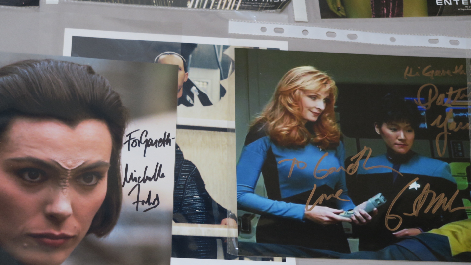 A collection of Star Trek photographs most of which are signed by the stars the collector attended - Image 2 of 16