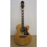 Epiphone EJ 200 CE electro-acoustic guitar model EJ 200CEN serial no 13052303631 with attractive
