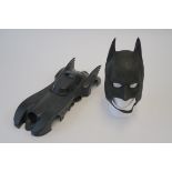 Batman cowl pull from the original stunt mask used in Christian Bales "Dark Knight" movie plus the