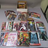Over 150 Marvel & DC comics in a comic box with titles - Captain America (includes variants),