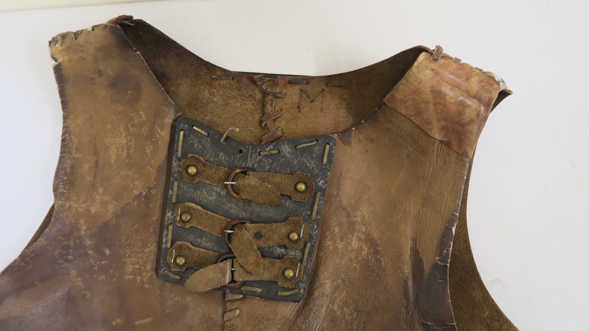 "The Greatest Story Ever Told" (1965) Western Costume Co Brown leather tabard with leather skirted - Image 10 of 12