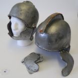 The Greatest Story Ever Told screen used Two Roman style movie prop helmets - silver helmets with