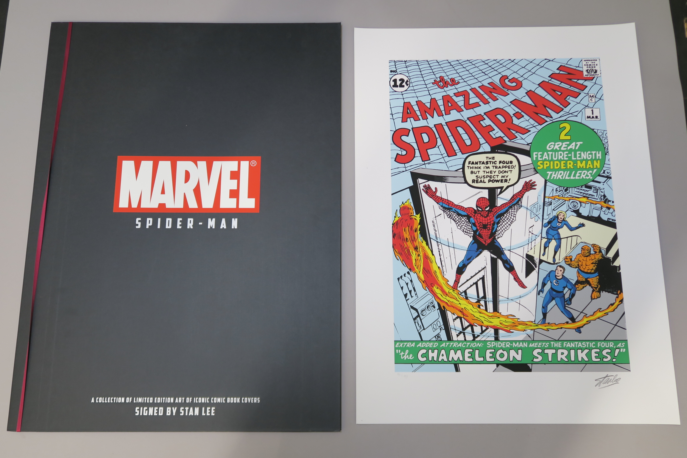 Stan Lee hand signed The Amazing Spider-man #1 Spider-man meets the Fantastic Four date of release