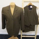 Bill Forsythe three piece suit with Western Costume co label including trousers (38 inch waist, 30.