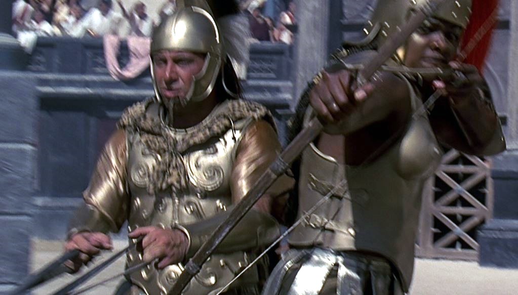 "Gladiator" (2000) Chariot Driver gold foam backed armour movie prop of gold coloured metal - Image 2 of 3