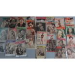 Box of vintage Picturegoer and Picture Show magazines from the 1940s & 1950s with stars including