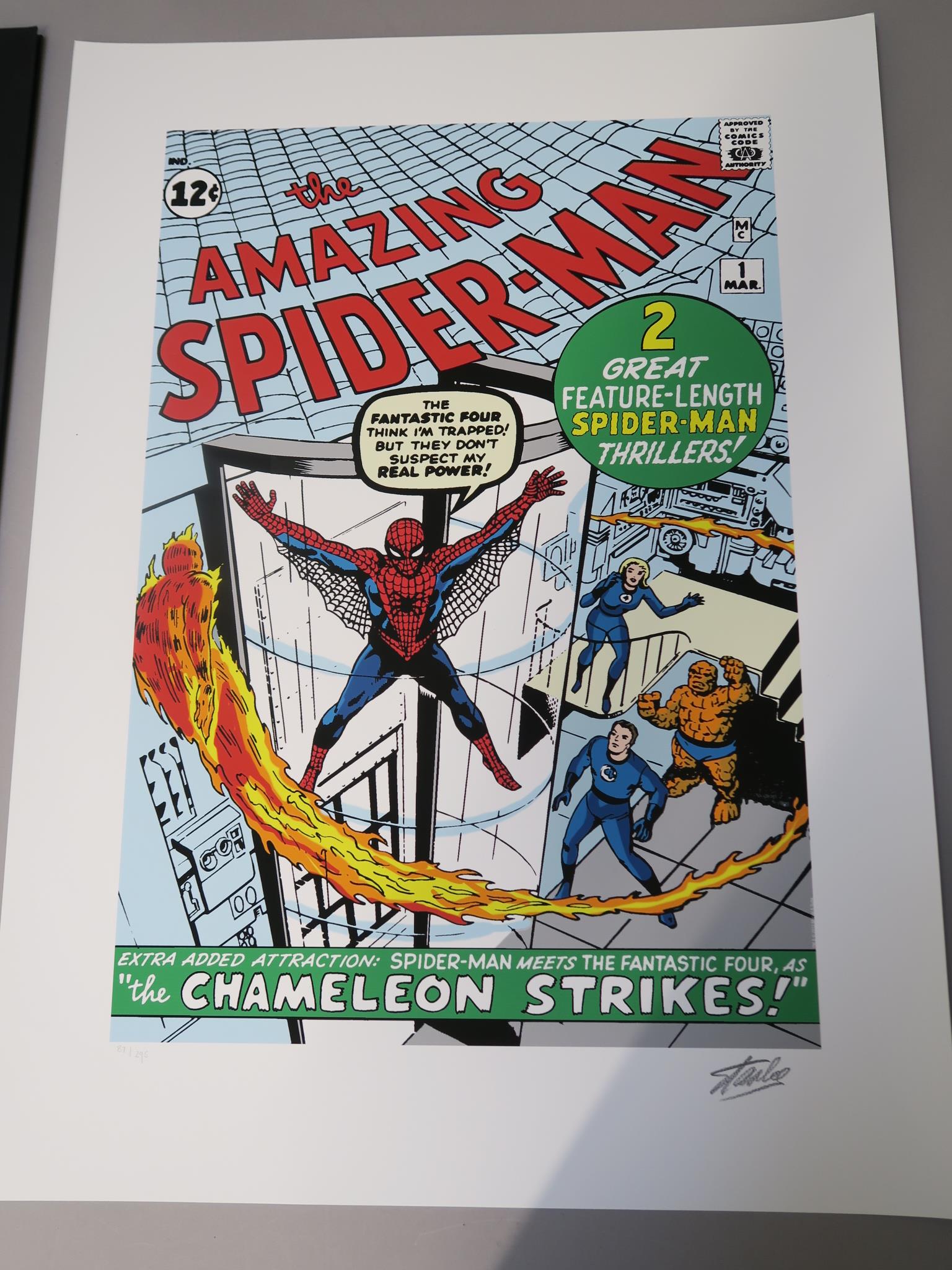 Stan Lee hand signed The Amazing Spider-man #1 Spider-man meets the Fantastic Four date of release - Image 2 of 4